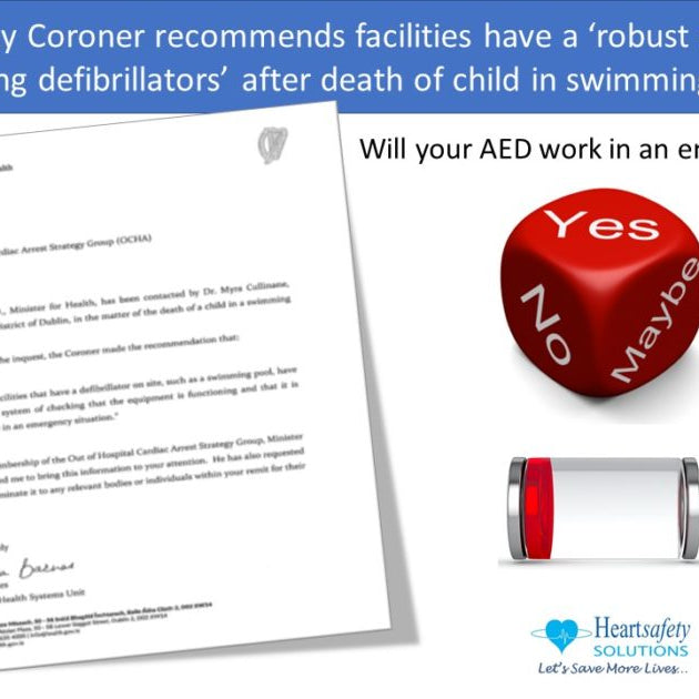 Dublin City Coroner Recommends Defibrillator Checking