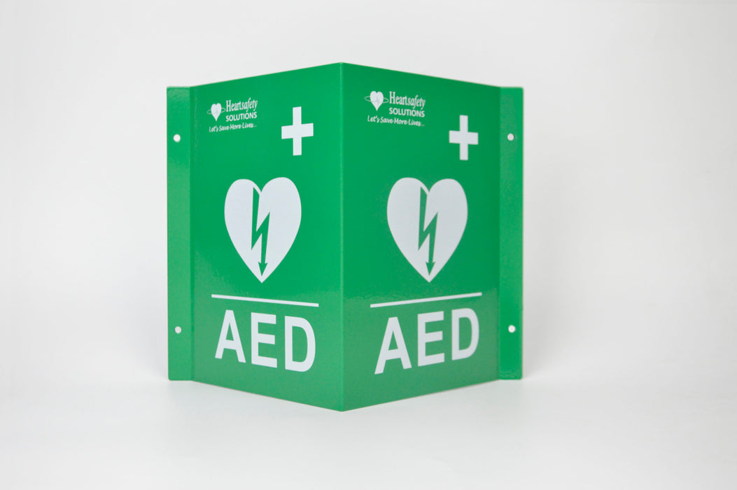 3D Metal Defibrillator AED Wall Sign