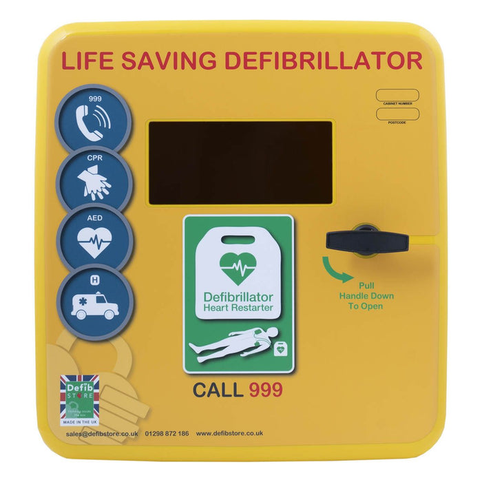 Heated Outdoor Defibrillator Cabinet - UNLOCKED and LED Light