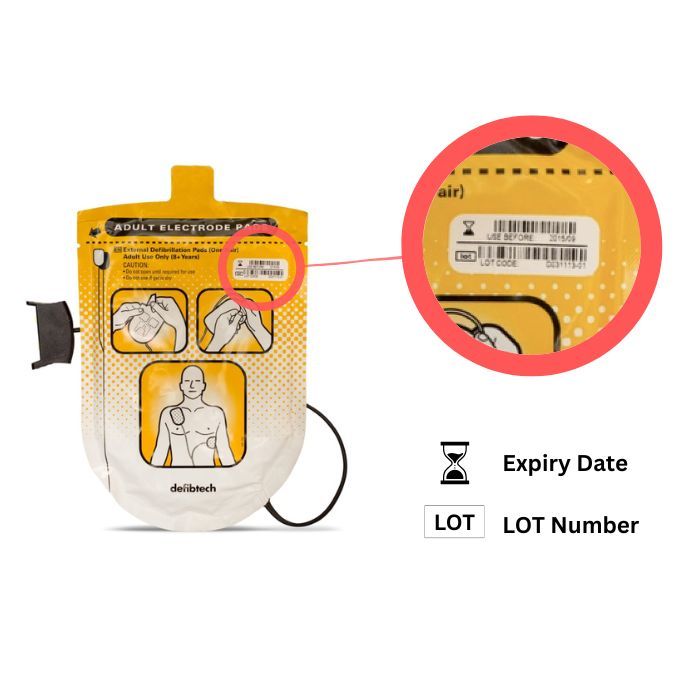 Defibtech Lifeline and Lifeline Auto Adult Electrode Pads (DDU-100)